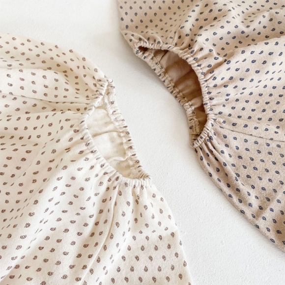 Polkadot Baby Romper Bunny Hat Set Coffee Brown - Picture 5 of 8